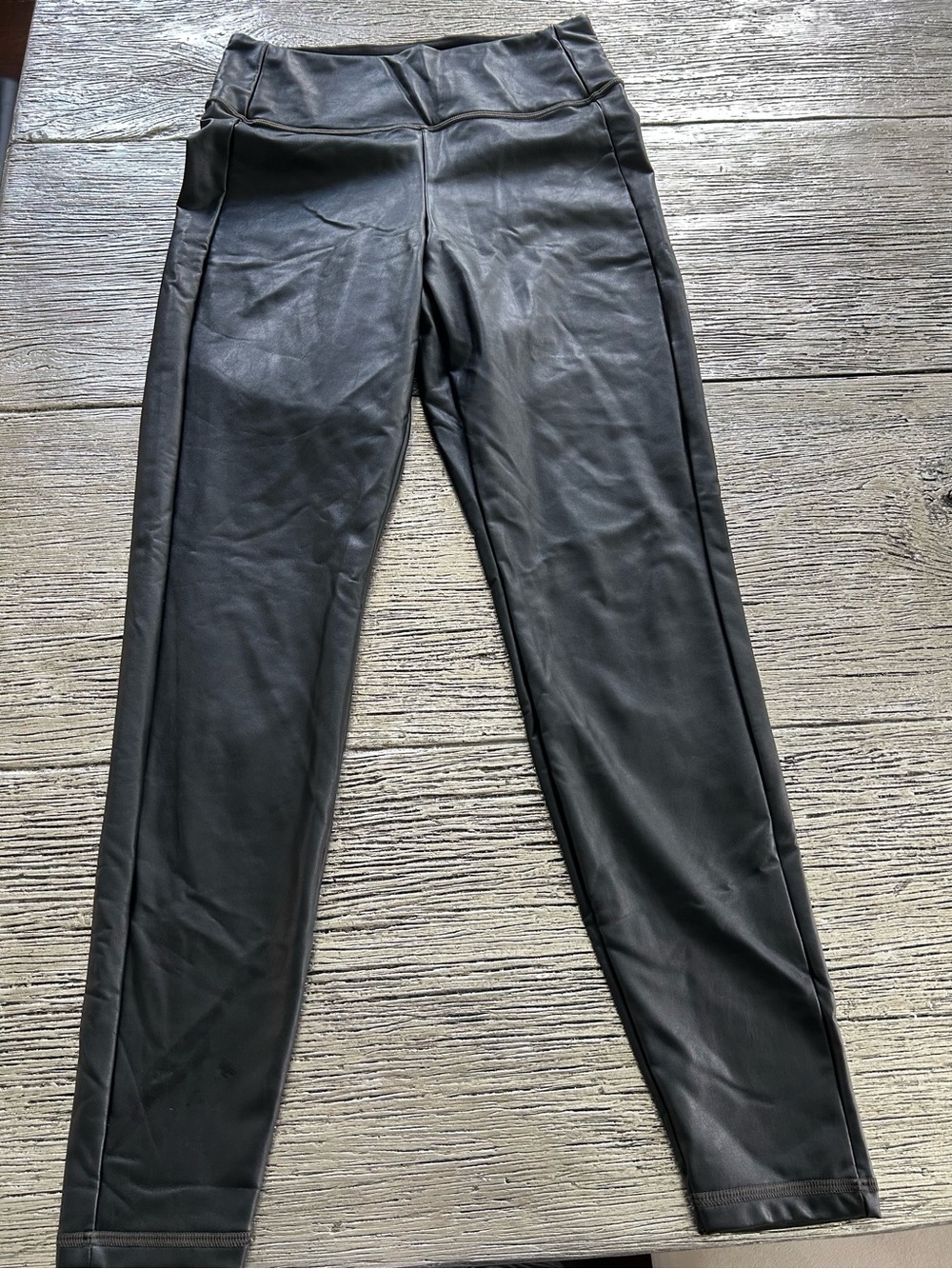 Athleta Black Faux-Leather Leggings